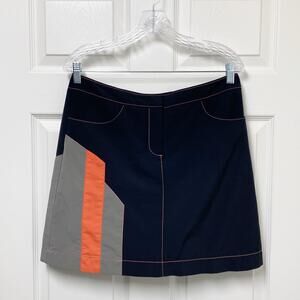 Annika Cutter & Buck Skort Womens 8 Light Black Gray Orange Tennis Golf
